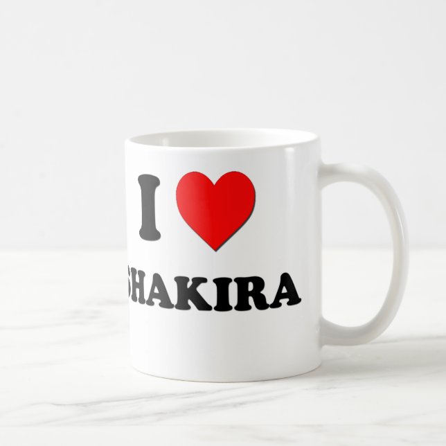 Mug J'aime Shakira (Droite)