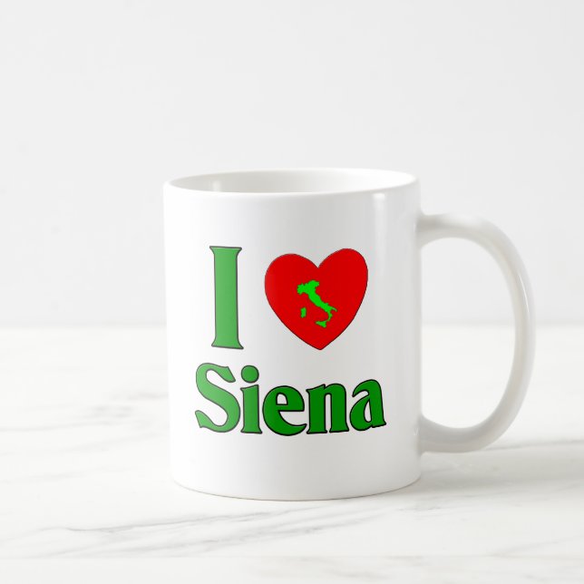 Mug J'aime Sienne Italie (Droite)