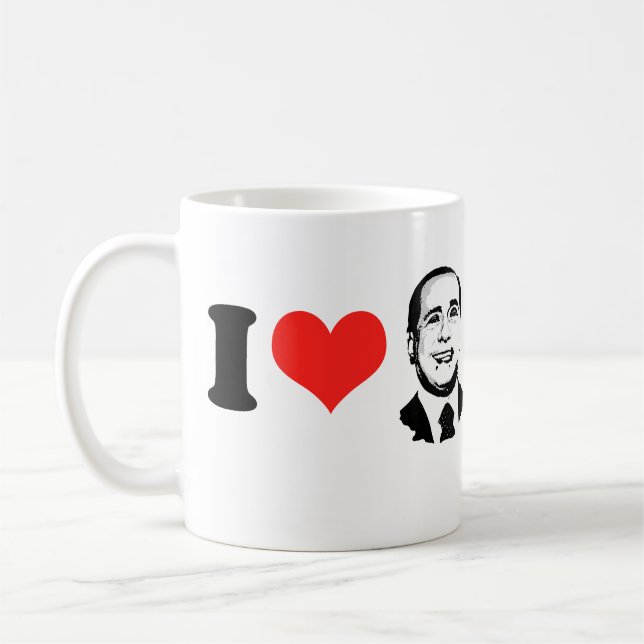 Mug J'aime Silvio Berlusconi (Gauche)
