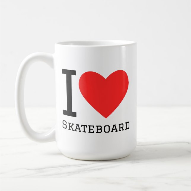 Mug J'aime skateboard (Gauche)