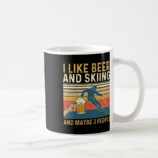 Mug J'aime skier et peut-être 3 personnes - Skieur Ski