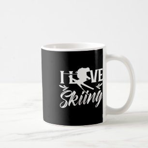Mug J'aime skier skieur sports d'hiver skieurs