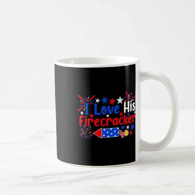 Mug J'Aime Son Pirate Drôle 4 juillet Feu D'Artifice (Droite)