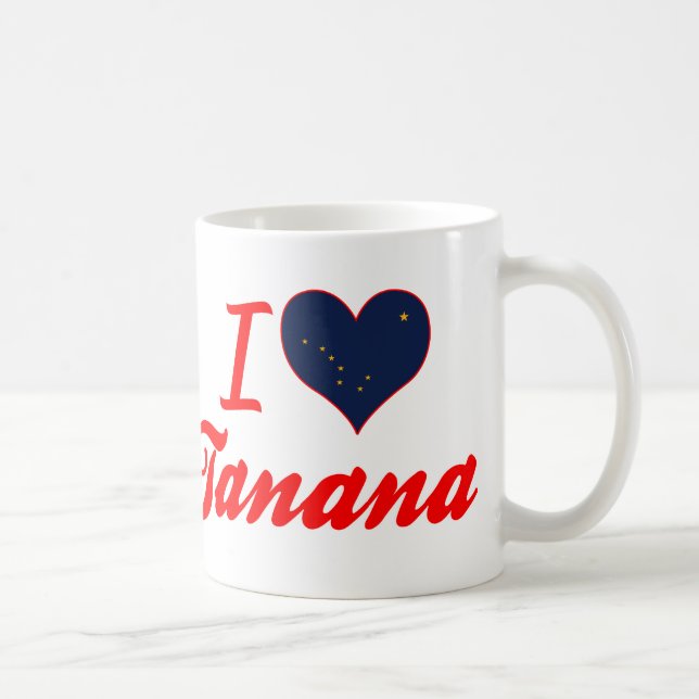 Mug J'aime Tanana, Alaska (Droite)