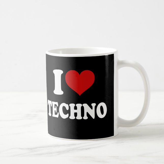 Mug J'aime Techno (Droite)