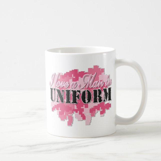 Mug J'aime un homme dans l'uniforme (Droite)