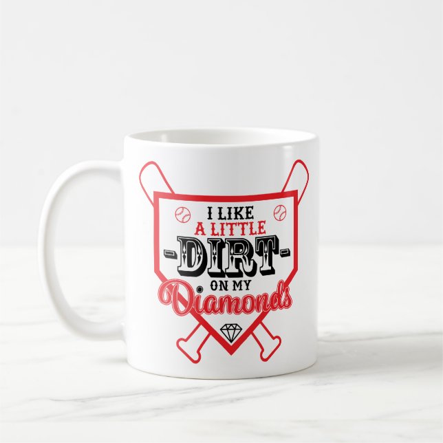 Mug J'aime un peu de terre sur mon champion de basebal (Gauche)
