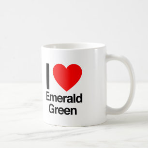 Mug j'aime vert émeraude