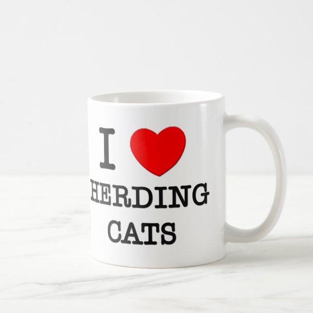Mug J'aime vivre en troupe des chats (Droite)