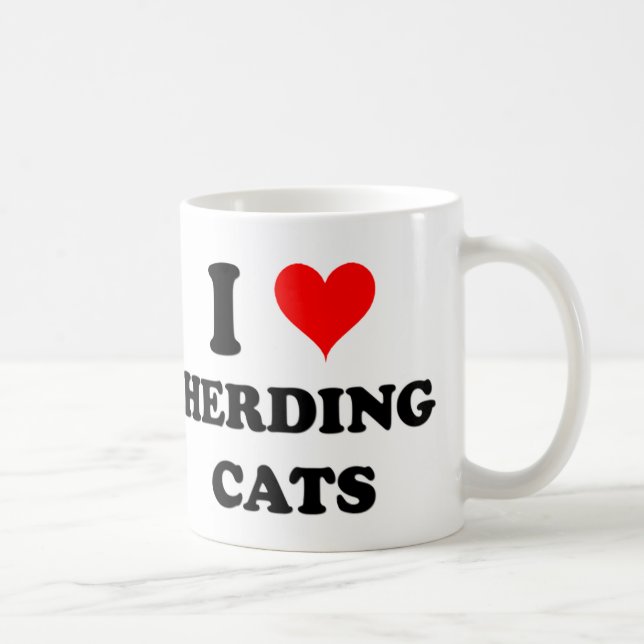 Mug J'aime vivre en troupe des chats (Droite)