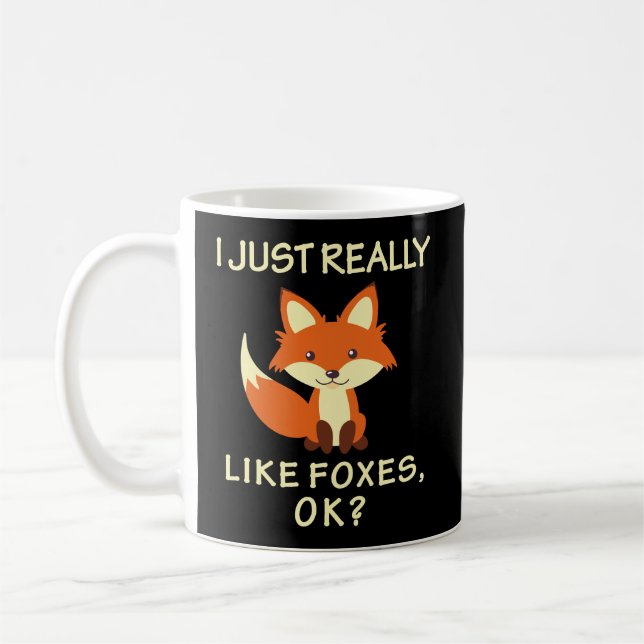 Mug J'Aime Vraiment Foxes Bon Cadeau Anniversaire Pour (Gauche)
