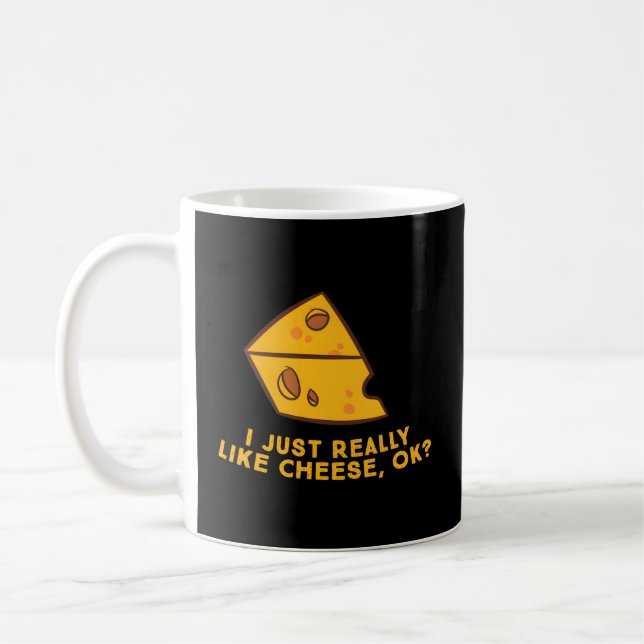 Mug J'Aime Vraiment Fromage Bon Fromage Humour aliment (Gauche)