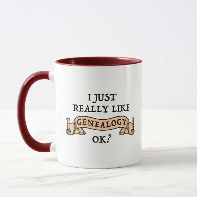 Mug J'Aime Vraiment La Généalogie D'Accord ? (Gauche)