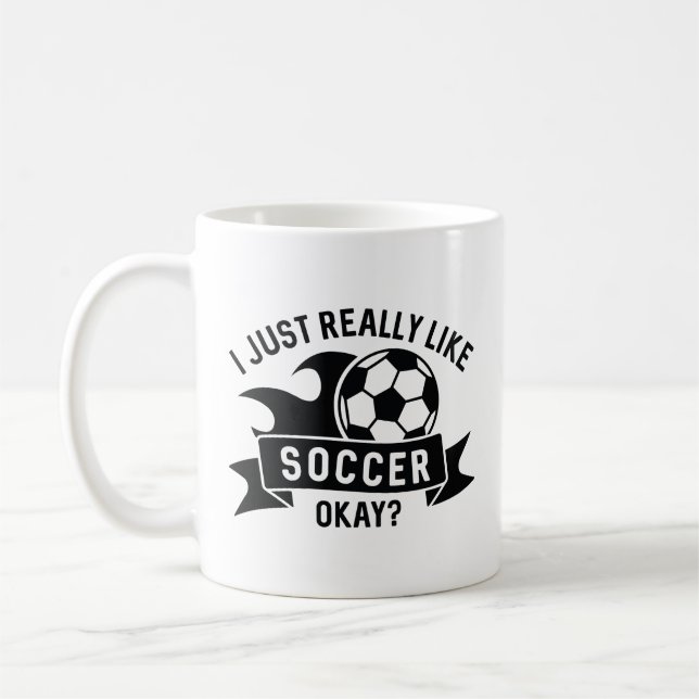 Mug J'Aime Vraiment Le Football Ok (Gauche)