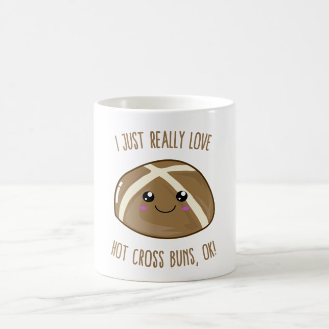 Mug J'Aime Vraiment Les Buns De Croix Chaude, OK ! Kaw (Centre)
