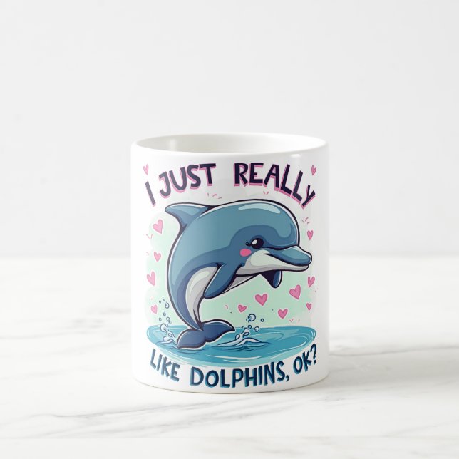 Mug J'Aime Vraiment Les Dauphins (Centre)