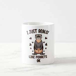 Mug J'aime vraiment les furets, ok ?