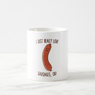 Mug J'Aime Vraiment Les Saucisses, OK ! Cute Kawaii We