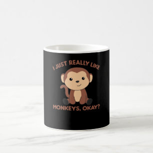 Mug J'Aime Vraiment Les Singes, Ok - Singe Doux