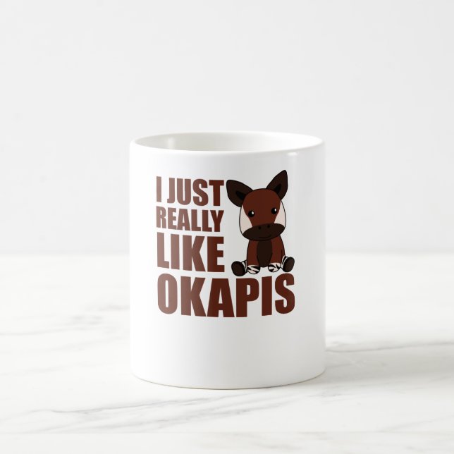 Mug J'aime vraiment l'Okapi mignon d'Okapi (Centre)