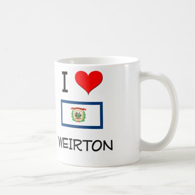 Mug J'aime Weirton la Virginie Occidentale (Droite)