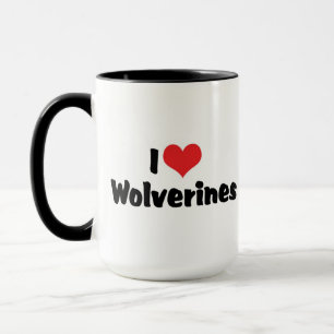 Mug J'aime Wolverines à coeur