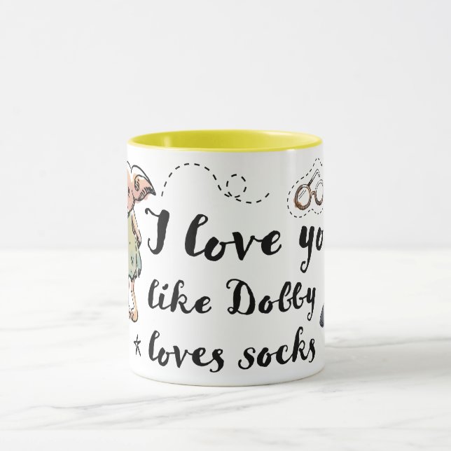 Mug J'aime You Like Dobby Aime les Chaussettes (Centre)