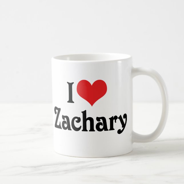 Mug J'aime Zachary (Droite)