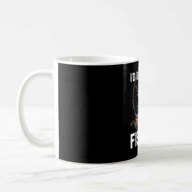 Mug J'aimerais mieux pêcher drôle de pêche pour hommes (Gauche)