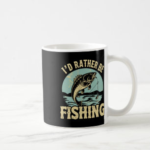 Mug J'aimerais mieux pêcher Hommes Femmes Enfants Pêch