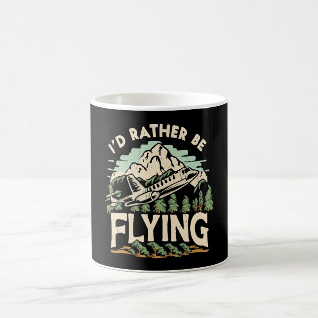 Mug J'aimerais mieux voler. Avion (Centre)