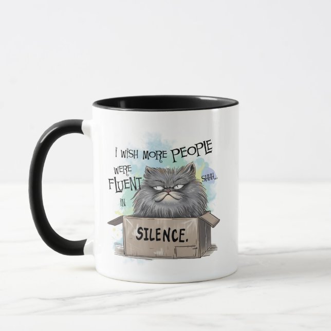 Mug J'aimerais que plus de gens parlent couramment (Gauche)