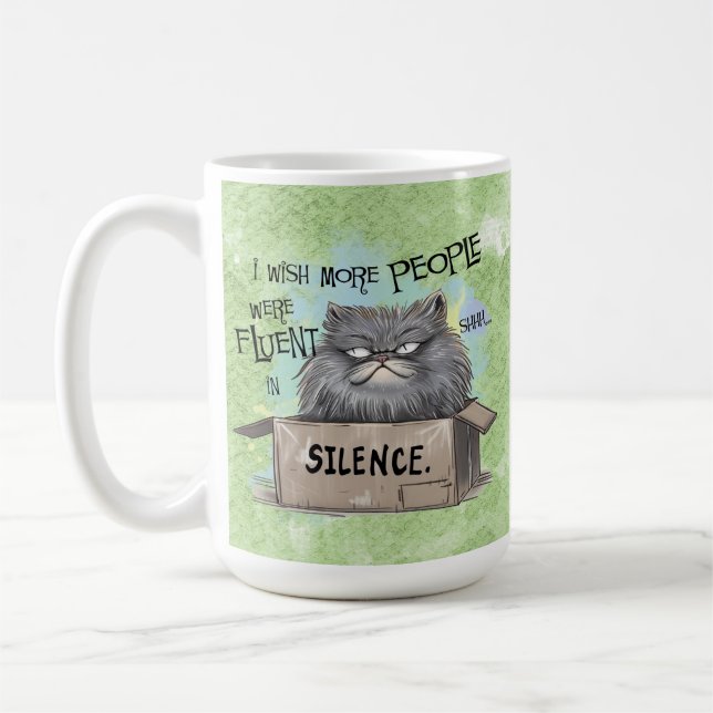 Mug J'aimerais que plus de gens parlent couramment (Gauche)