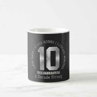 Mug Jalon d'anniversaire de 10 ans - Une décennie soli