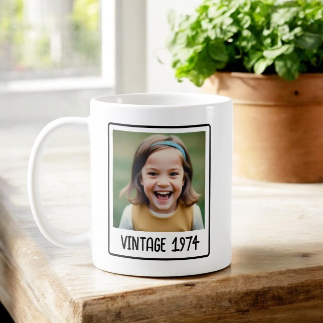 Mug Jalon vintage Anniversaire Garde photo (Créateur téléchargé)