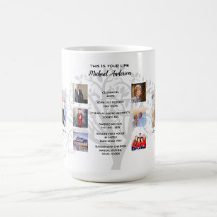 Mug Jalons d'anniversaire PHOTO COLLAGE Family Tree Ca