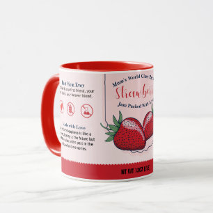 Mug Jam d'amour aux fraises de classe mondiale de mama
