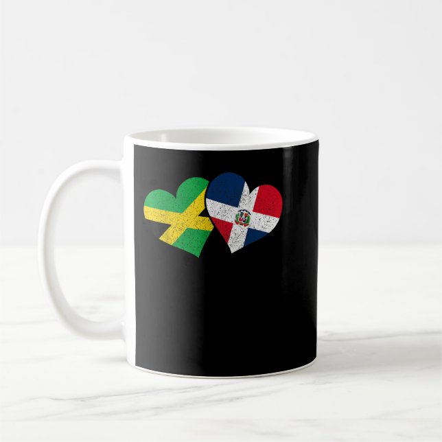 Mug Jamaïque ' République Dominicaine Heart Pride Jama (Gauche)