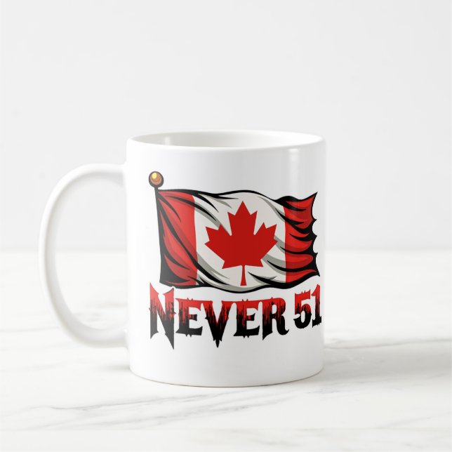 Mug Jamais 51, Drapeau canadien, (Gauche)