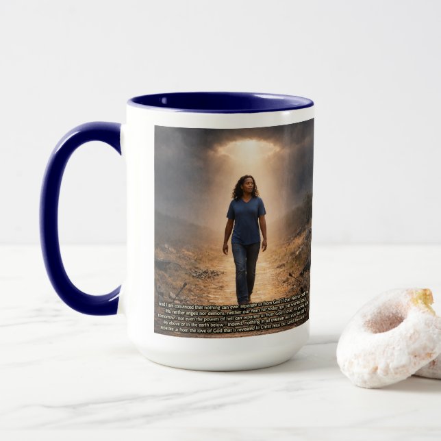 Mug Jamais séparé de Dieu (Avec donut)