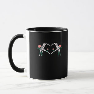 Mug Jamais Wilts - Squelette Mains Roses