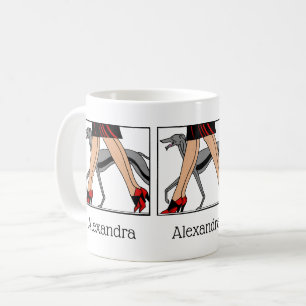 Mug Jambes Art déco femmes Greyhound Whippet Chien R