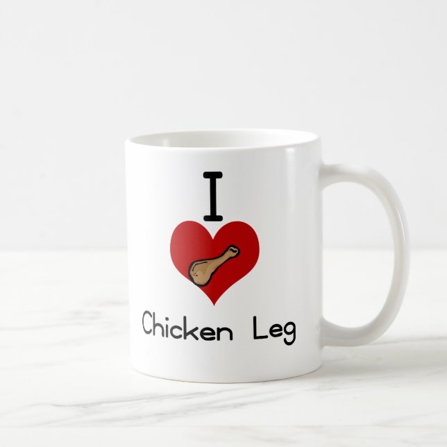 Mug Jambes de poulet du l'amour-coeur I (Droite)