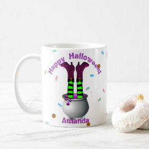 Mug Jambes et brasse de sorcière en violet et vert