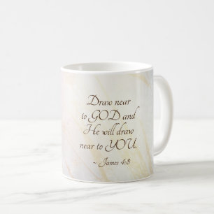 Mug James 4,8 Dessin près de Dieu Bible Verse