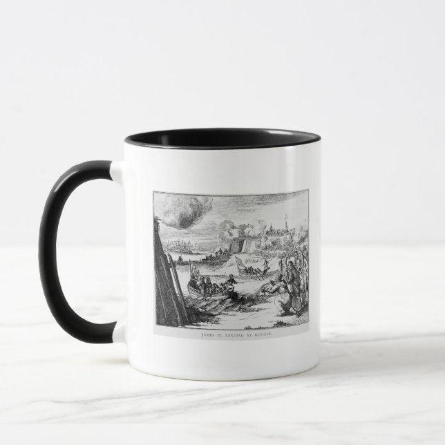 Mug James II débarquant chez Kinsale, le 12 mars 1689 (Gauche)