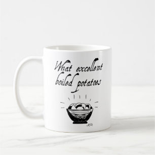 Mug Jane Austen Drôle Potato Citation Main Illustrée