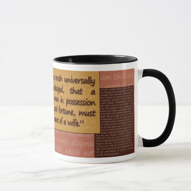 Mug Jane Austin : Fierté et préjudice (Droite)