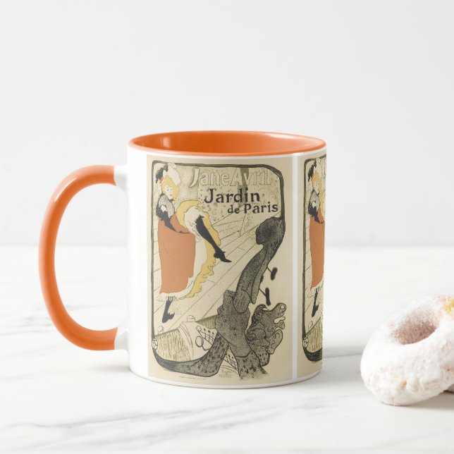 Mug Jane Avril de la danseuse Art nouveau par Toulouse (Avec donut)