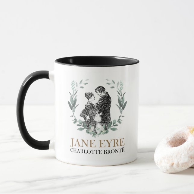 Mug Jane Eyre et Edward Rochester avec Wreath (Avec donut)
